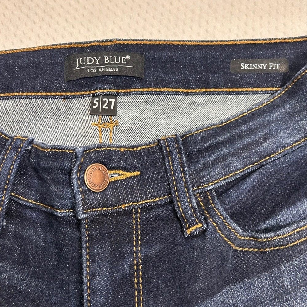 Judy Blue Skinny Fit Dark Wash Denim Jeans JB82110DK Womens Size 5/27 - Picture 6 of 11